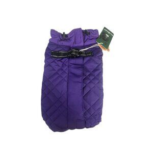 Kuoser Quilted Dog Winter Coat Purple Small Adjustable Fit